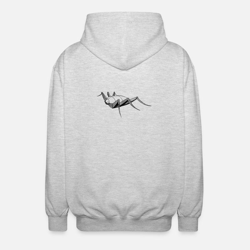 Insect bug bug drawing sketch construction - Unisex Hooded Jacket - light heather grey