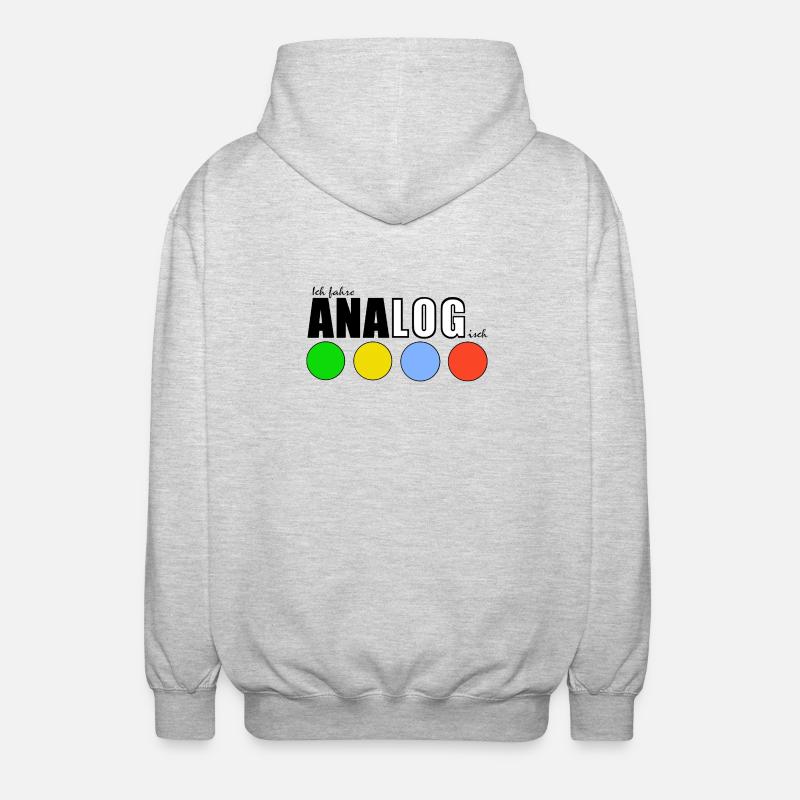ANALOGisch - Unisex Kapuzenjacke - Hellgrau meliert