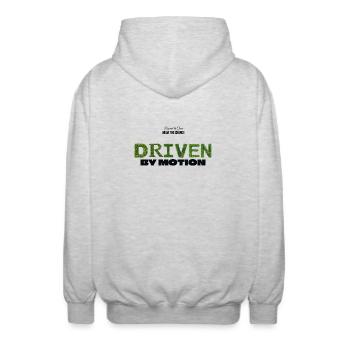 Driven by Motion - Unisex Kapuzenjacke - Hellgrau meliert - Hinten - AI Model Male 185 light (185cm)