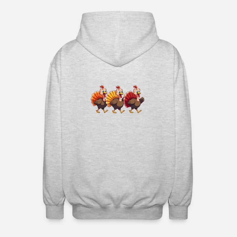 Bébé dinde de Thanksgiving - Veste à capuche unisexe - gris clair chiné