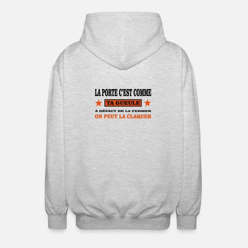 Ta Gueule  - Veste à capuche unisexe - gris clair chiné