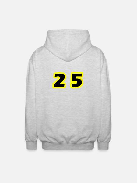 25 Number symbol - Unisex Hooded Jacket - light heather grey