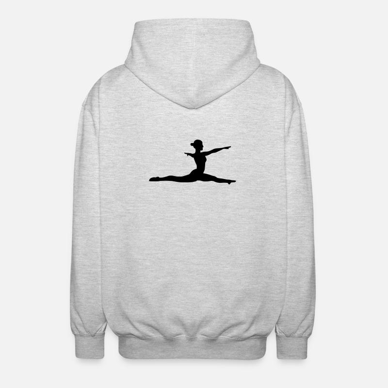 Gymnastik Mädchen - Unisex Kapuzenjacke - Hellgrau meliert