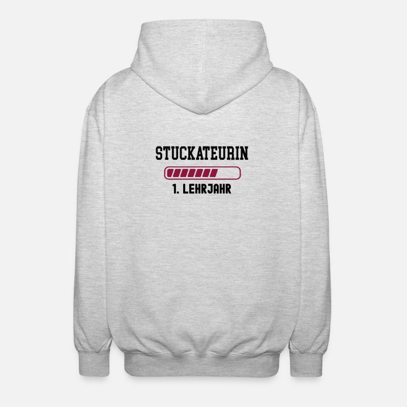Apprenticeship plasterer 1st year apprenticeship trainee - Unisex Hooded Jacket - light heather grey