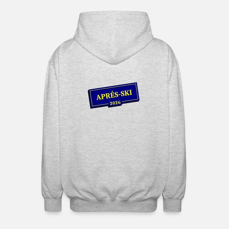 Apres Ski 2026 - Unisex Kapuzenjacke - Hellgrau meliert