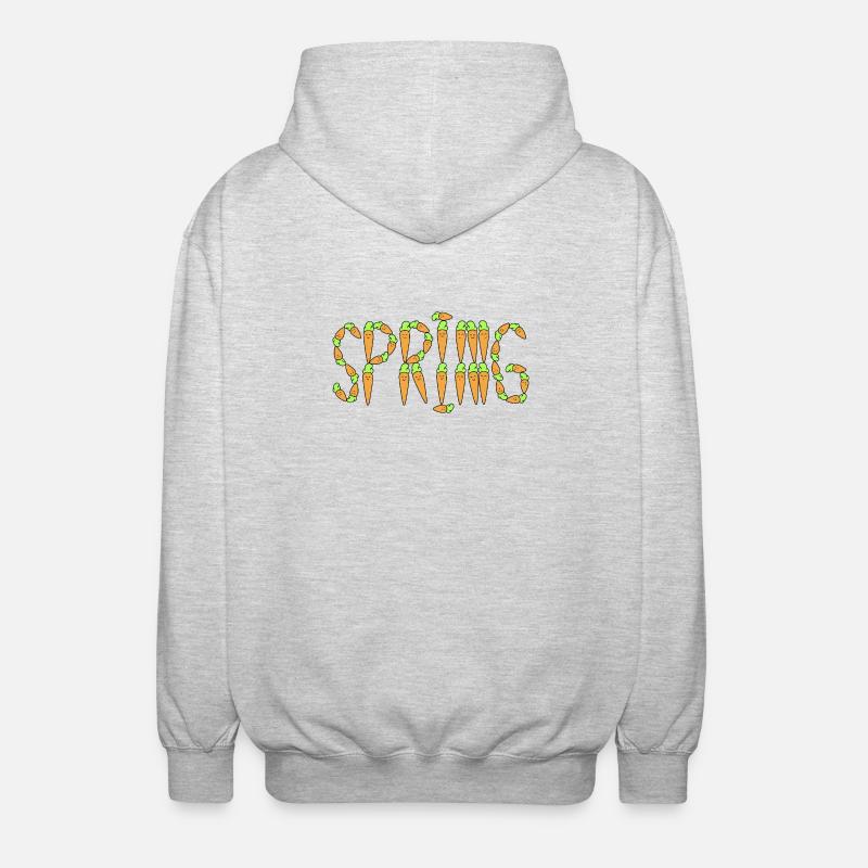 Source de carotte - Veste à capuche unisexe - gris clair chiné