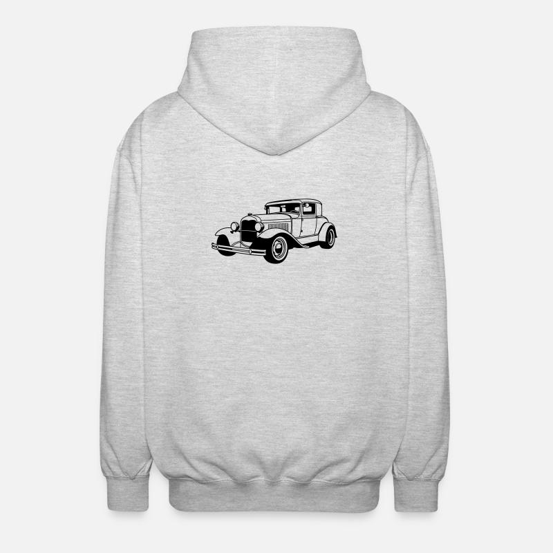 Classic Car - Unisex Hooded Jacket - light heather grey
