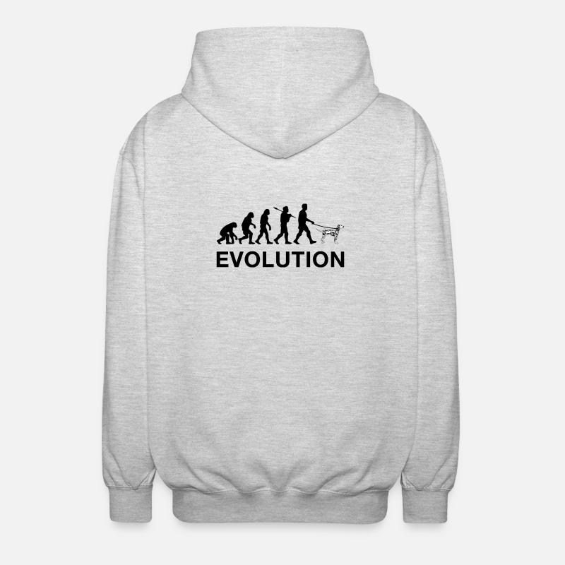 Evolution - Unisex Kapuzenjacke - Hellgrau meliert