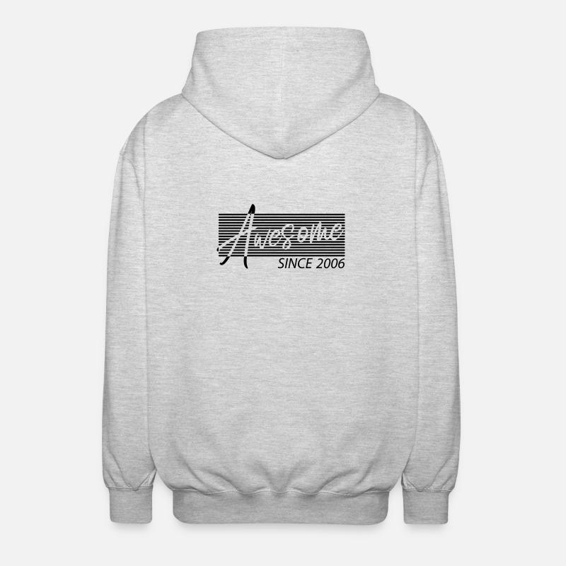 Awesome Since 2006 - Unisex Kapuzenjacke - Hellgrau meliert