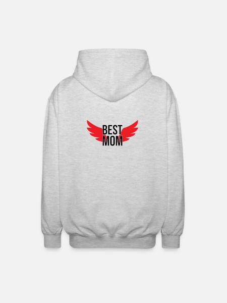 Best Mom - Mother's Day - Unisex Hooded Jacket - light heather grey