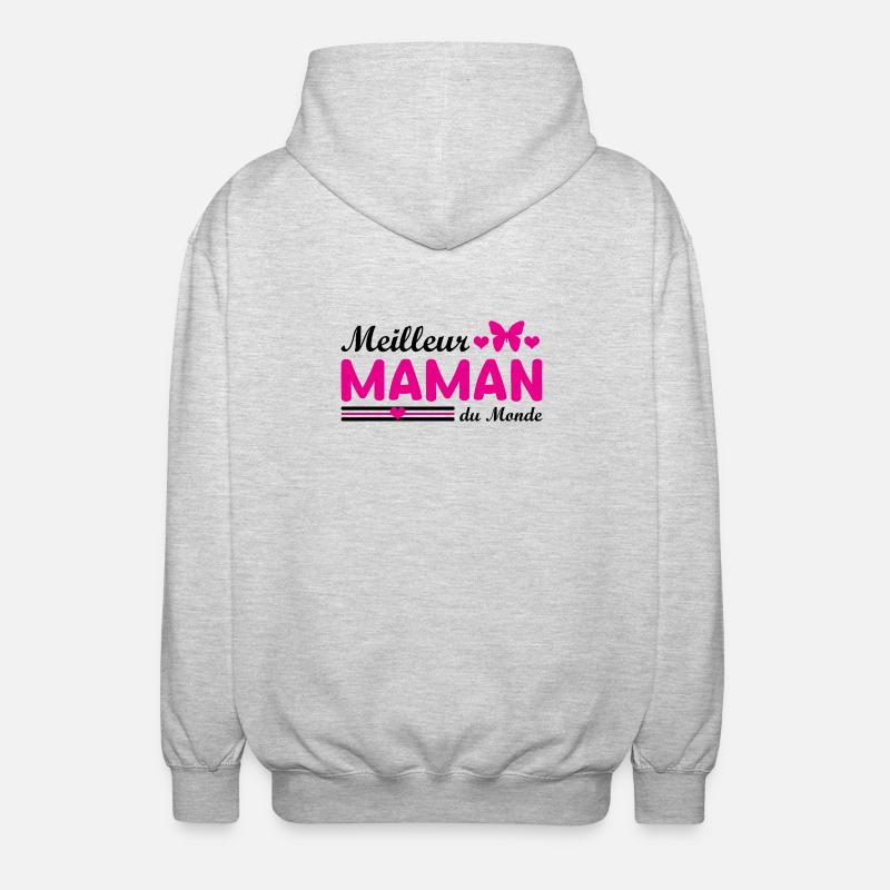 Beste Mutter der Welt - Unisex Kapuzenjacke - Hellgrau meliert