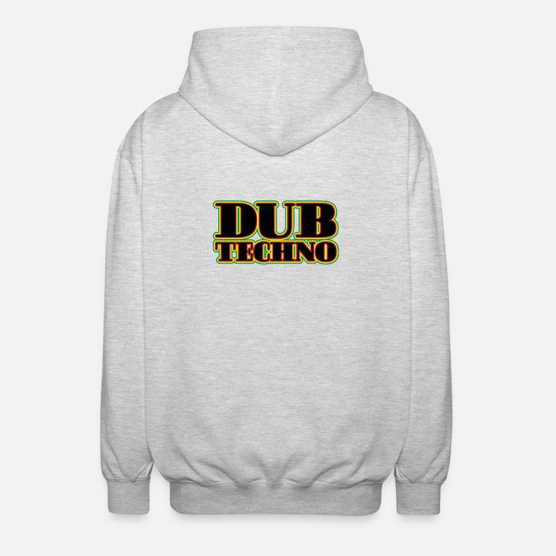 Dub Techno Neon Retro - Unisex Kapuzenjacke - Hellgrau meliert