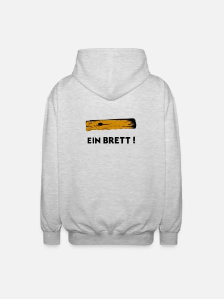 Ein Brett - Unisex Kapuzenjacke - Hellgrau meliert