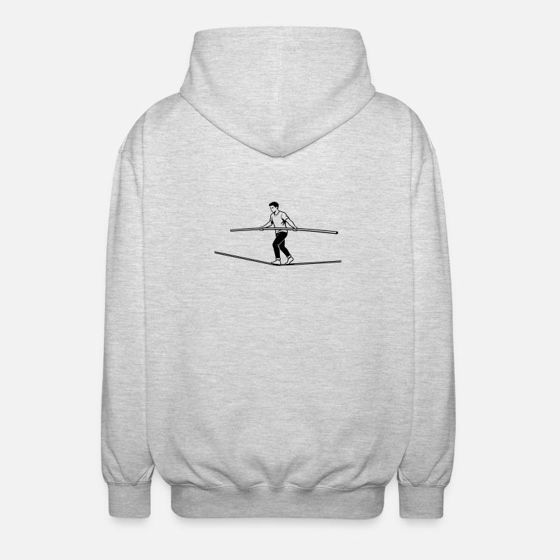 slacklining - Unisex Hooded Jacket - light heather grey