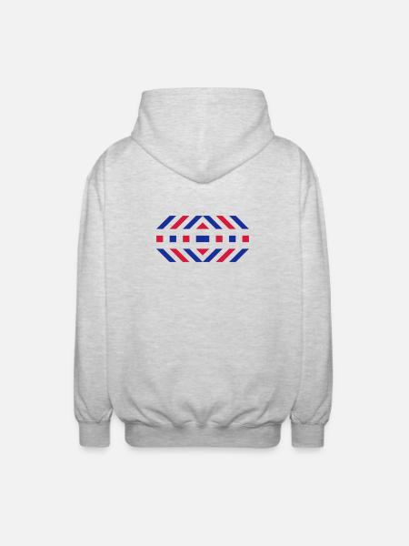 template - Unisex Hooded Jacket - light heather grey