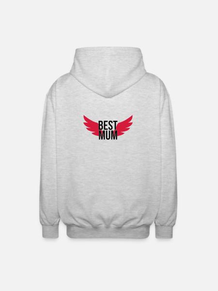 Best Mum - Unisex Hooded Jacket - light heather grey