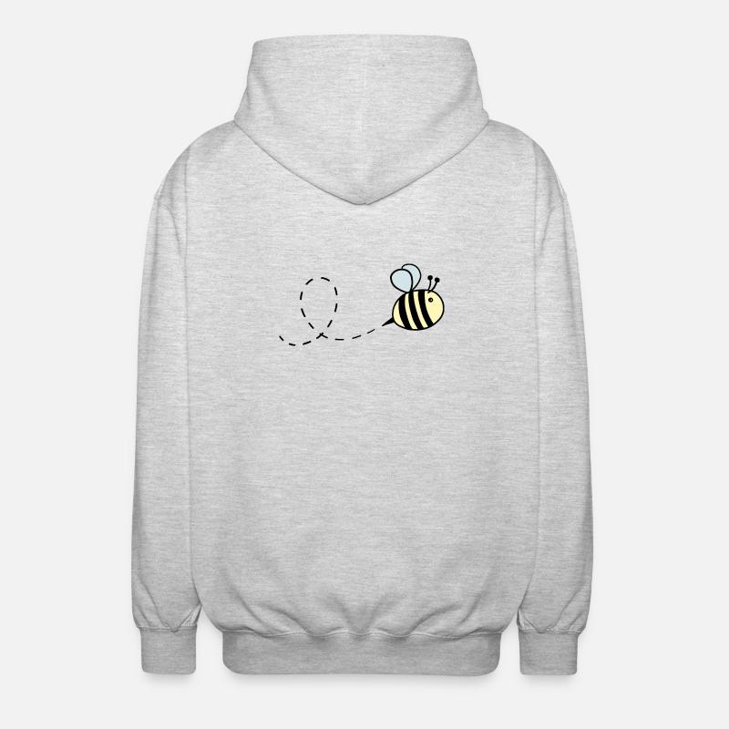 Hummel pastell fliegend - Unisex Kapuzenjacke - Hellgrau meliert