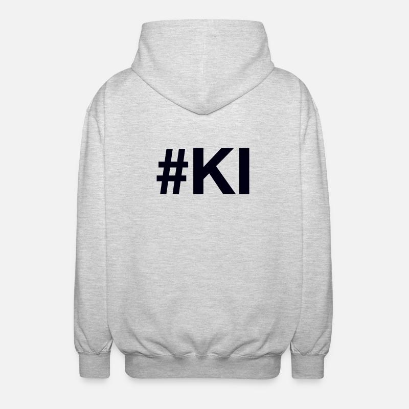KI künstliche Intelligenz Artificial Intelligence - Unisex Kapuzenjacke - Hellgrau meliert
