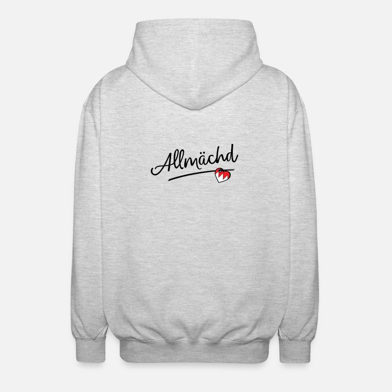 Allmächd - Unisex Kapuzenjacke - Hellgrau meliert