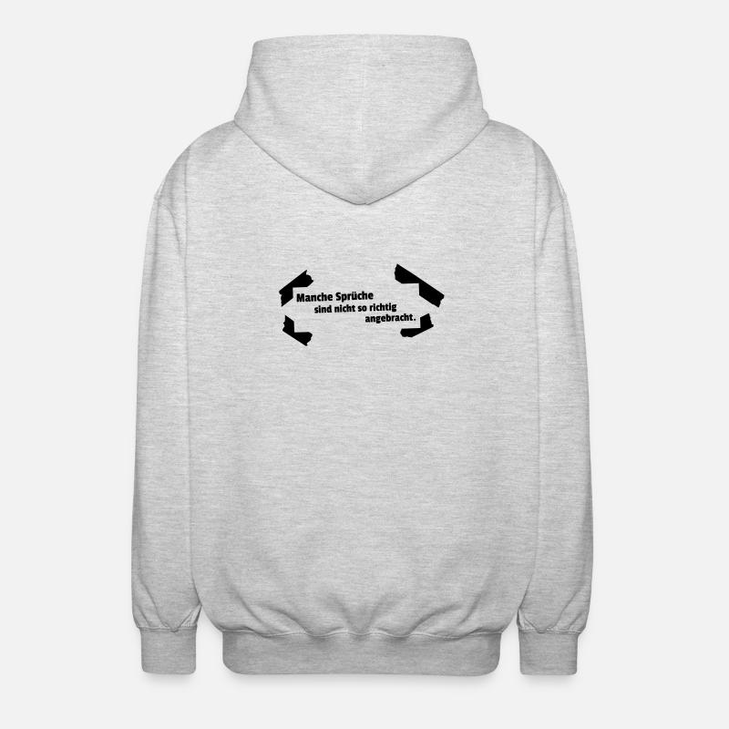 Dictons inappropriés - Veste à capuche unisexe - gris clair chiné