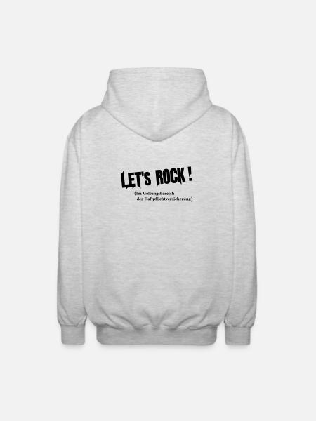 lets rock - Unisex Hooded Jacket - light heather grey