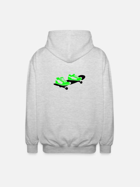 Skateboard - Veste à capuche unisexe - gris clair chiné