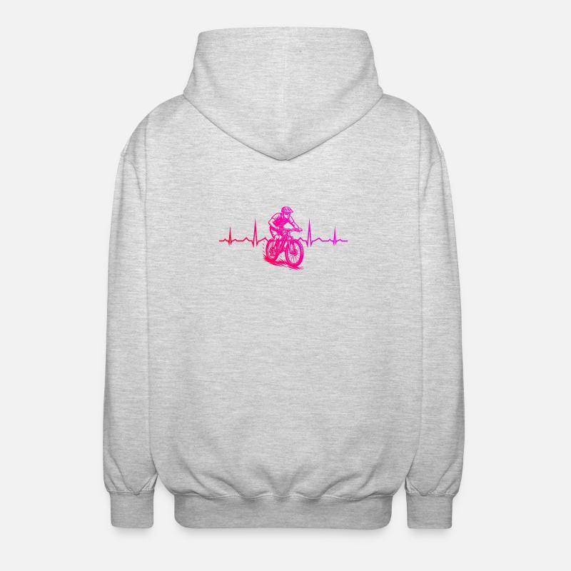 Statement for all mountain bikers - Unisex Hooded Jacket - light heather grey