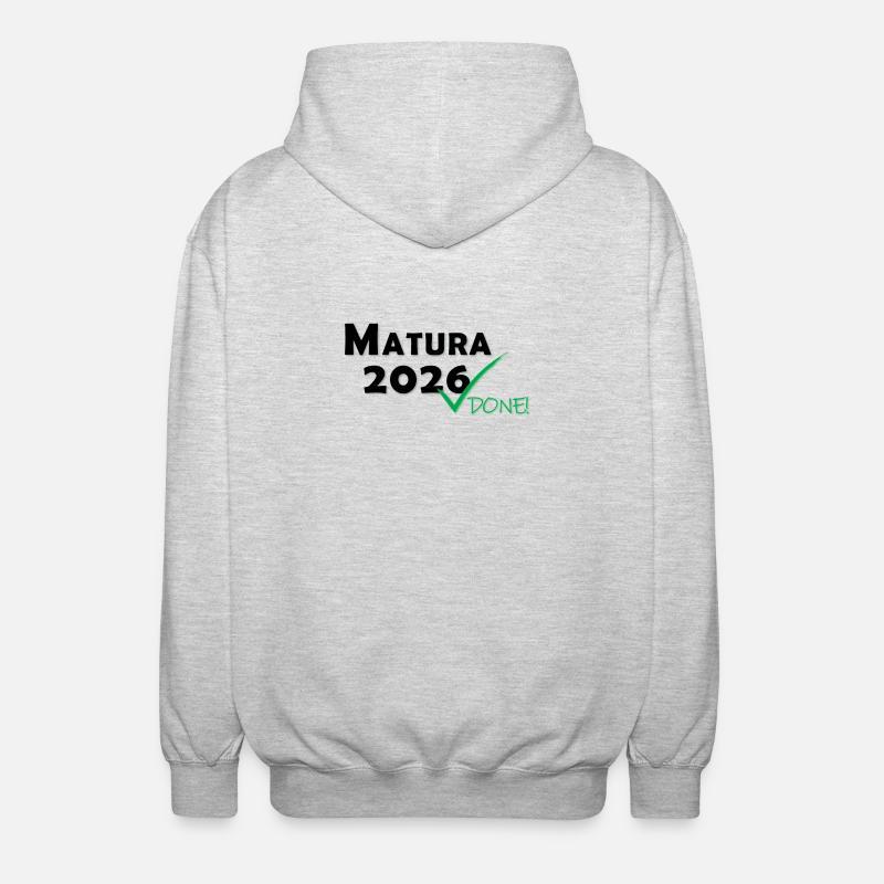 Matura 2026 Terminé - Veste à capuche unisexe - gris clair chiné