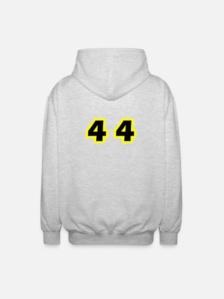 44 Symbole numérique - Veste à capuche unisexe - gris clair chiné