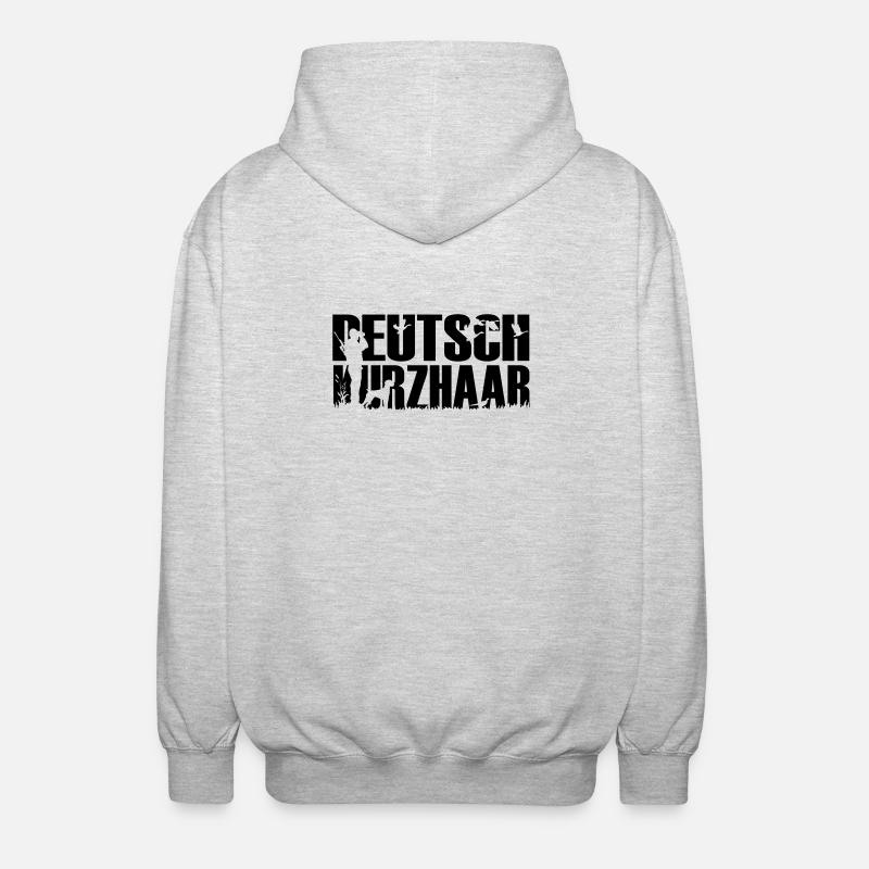 Jagdhund Deutsch Kurzhaar - Unisex Kapuzenjacke - Hellgrau meliert