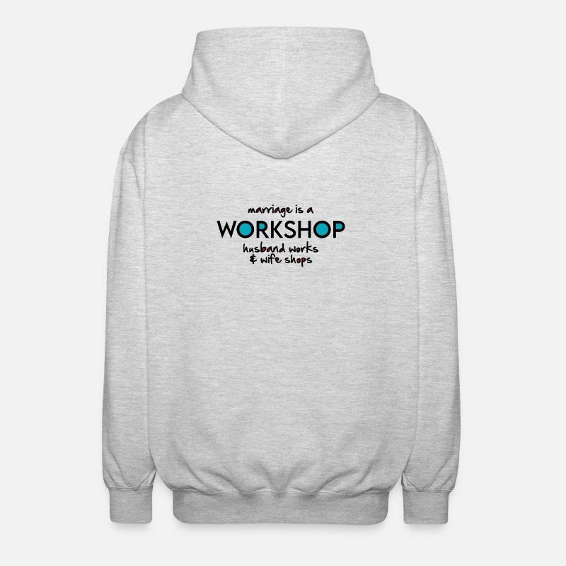 Werkstatt - Unisex Kapuzenjacke - Hellgrau meliert