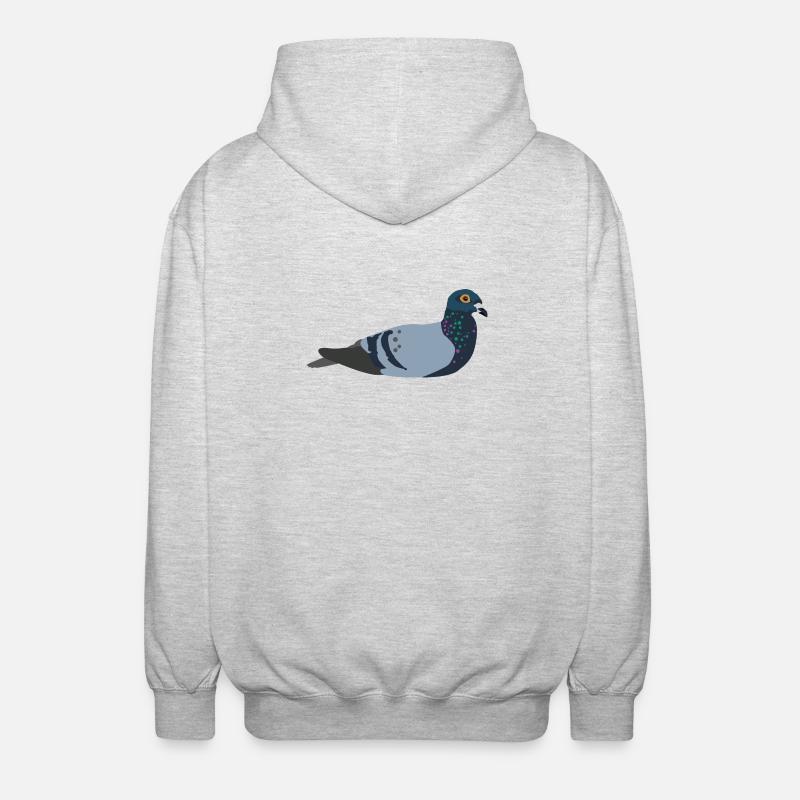 Taube  - Unisex Kapuzenjacke - Hellgrau meliert