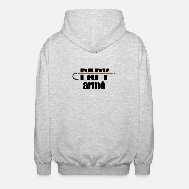Papy armé - Veste à capuche unisexe - gris clair chiné