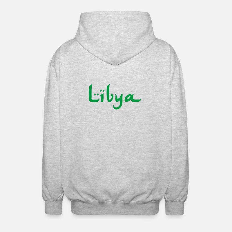 Libye Libyen - Veste à capuche unisexe - gris clair chiné