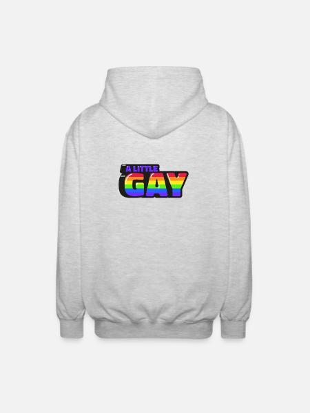 Little Gay Bunt - Unisex Kapuzenjacke - Hellgrau meliert