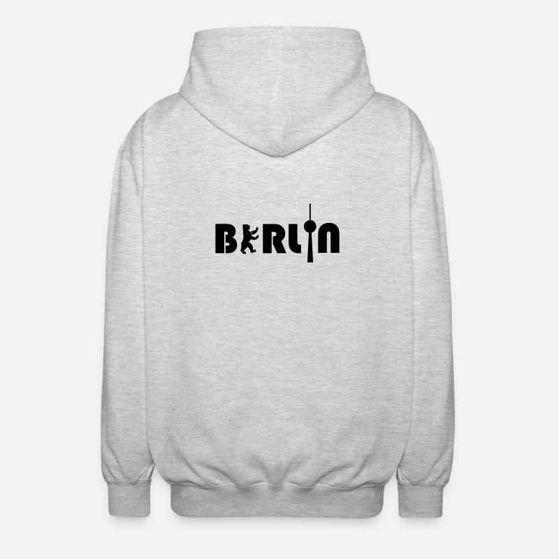 Berlin - Veste à capuche unisexe - gris clair chiné