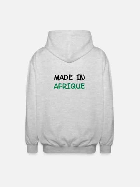 Made in AFRIQUE ! - Veste à capuche unisexe - gris clair chiné