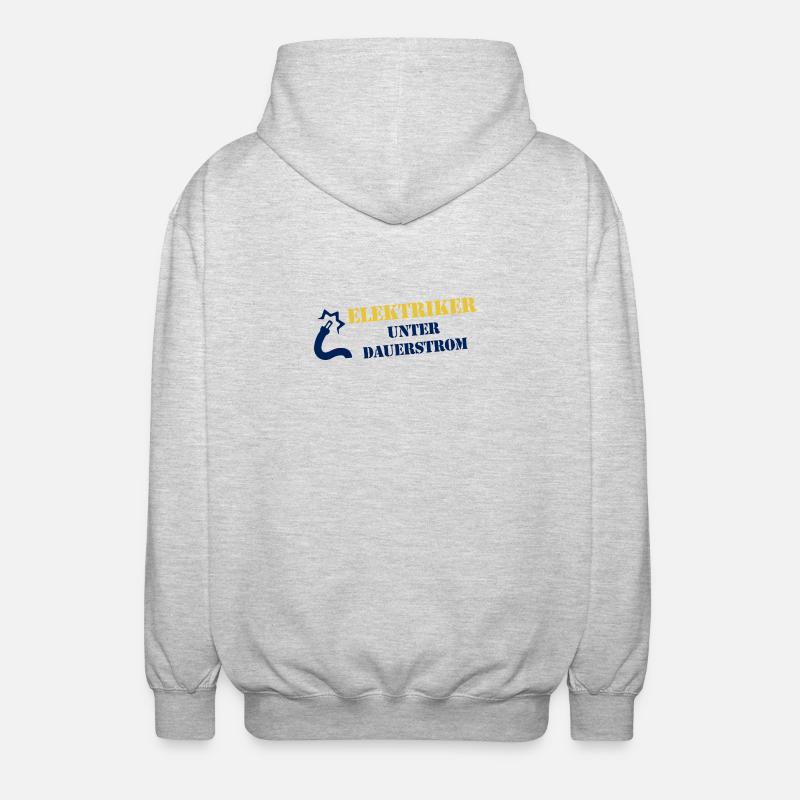 Elektriker Unter Dauerstrom - Unisex Kapuzenjacke - Hellgrau meliert