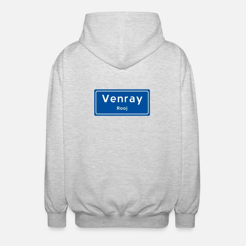 Panneau toponymique Venray - Veste à capuche unisexe - gris clair chiné