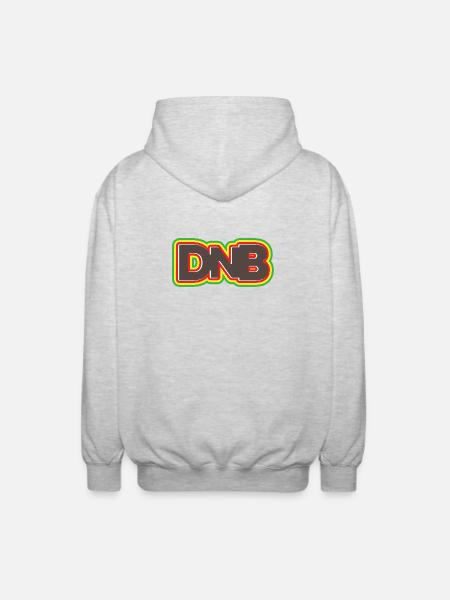 DNB Red Yellow Green Smooth Remix Junglist - Unisex Hooded Jacket - light heather grey