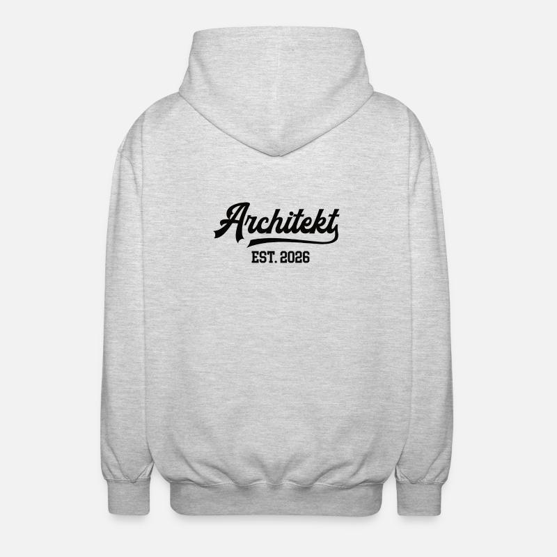 Architekt Architekturstudium Student Architektur - Unisex Kapuzenjacke - Hellgrau meliert