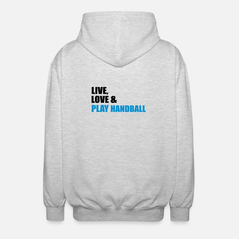 Handball - Unisex Kapuzenjacke - Hellgrau meliert