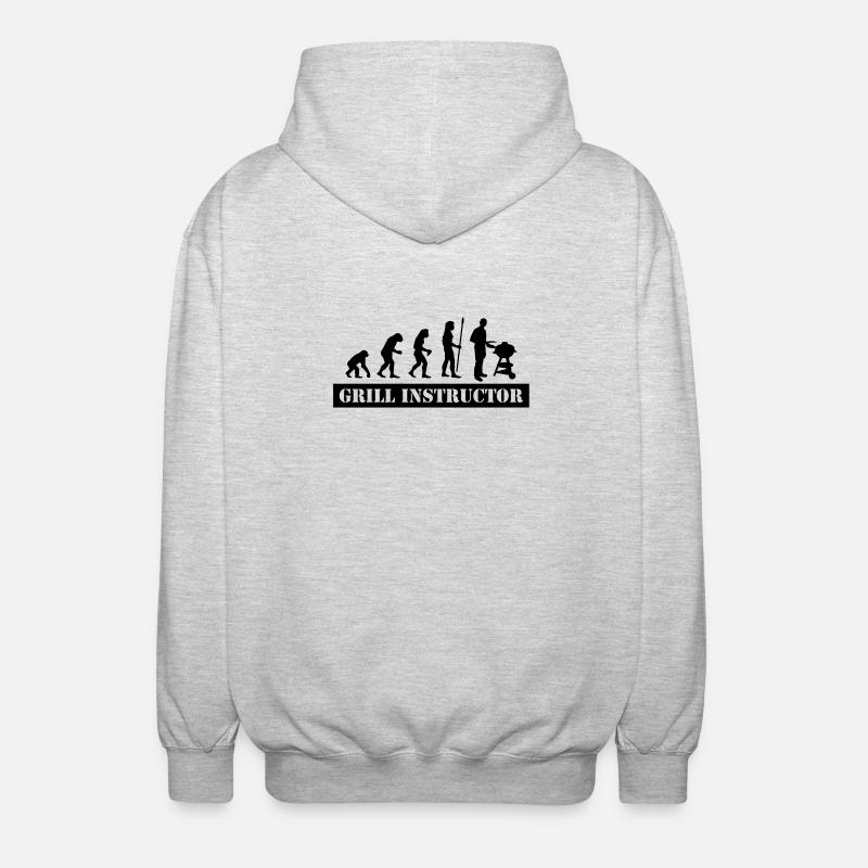 évolution gril instructeur - Veste à capuche unisexe - gris clair chiné