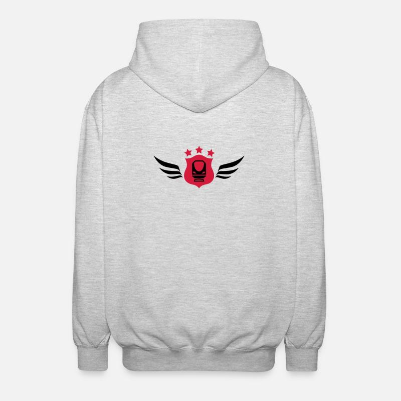 Eisenbahner / Eisenbahnen / Eisenbahn / Bahn - Unisex Kapuzenjacke - Hellgrau meliert