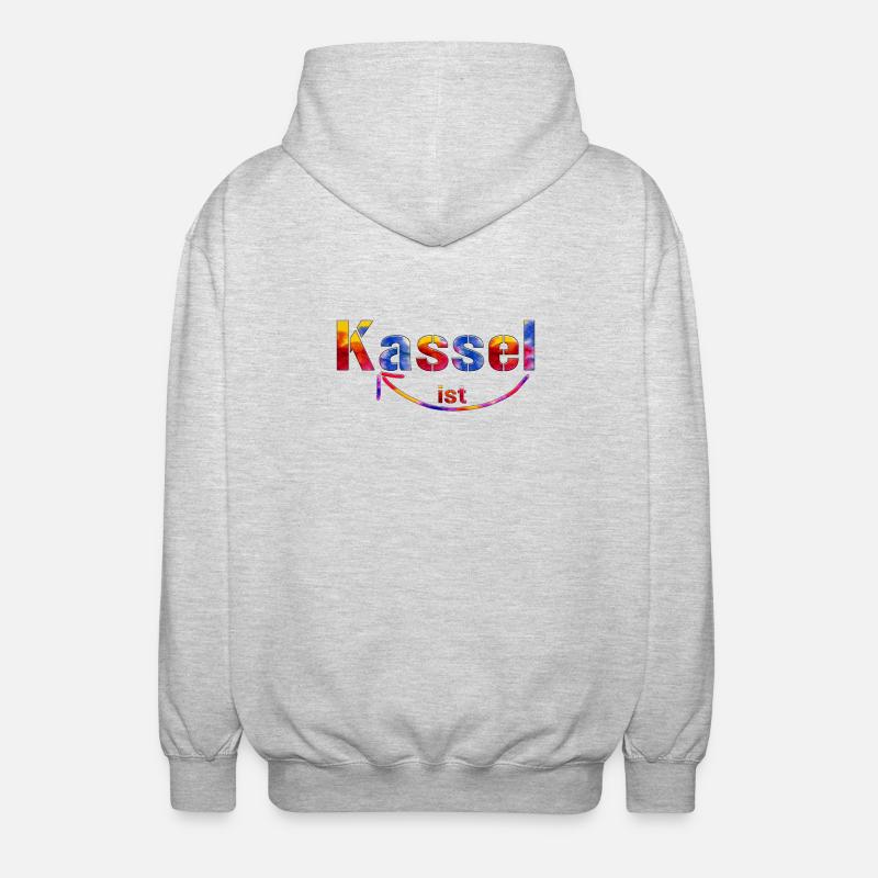 Kassel ist klasse - Unisex Kapuzenjacke - Hellgrau meliert