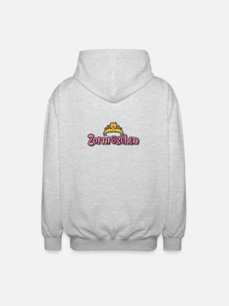 Zornröschen - Unisex Kapuzenjacke - Hellgrau meliert