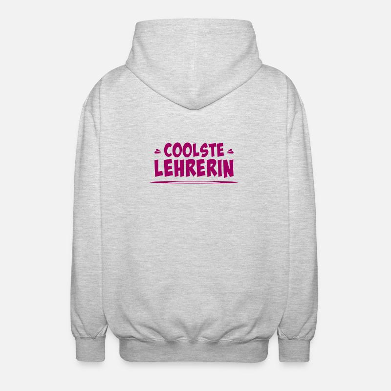 coolste lehrerin - Unisex Kapuzenjacke - Hellgrau meliert