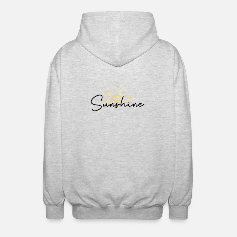 Sunrise Scribble Arc - Unisex Hooded Jacket - light heather grey
