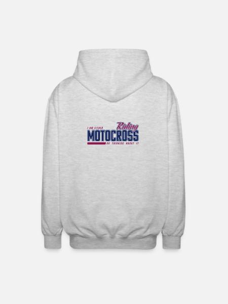 Riding Motocross - MX Riding - Unisex Hooded Jacket - light heather grey