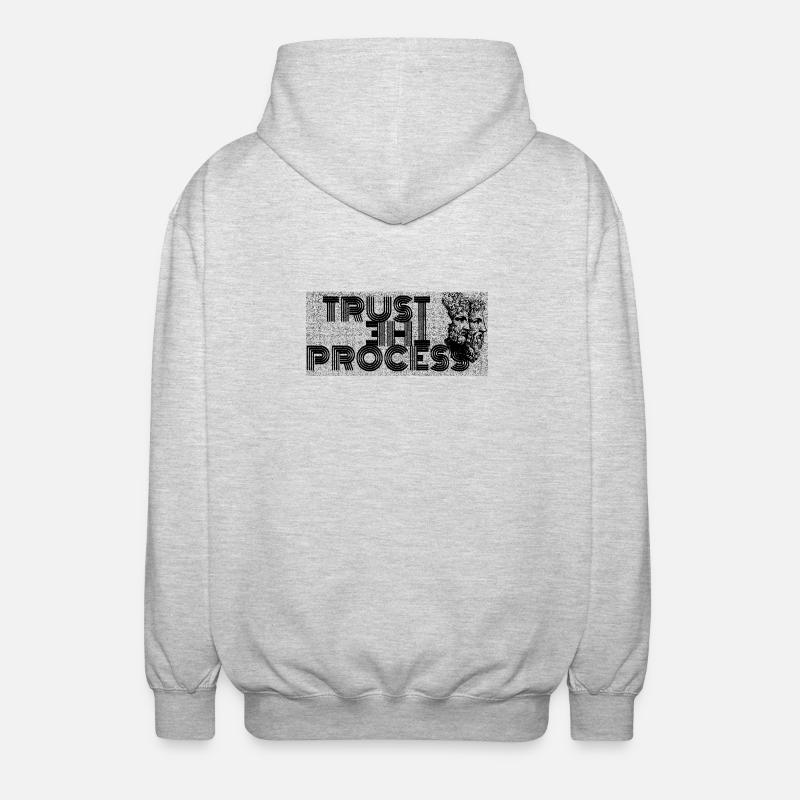 TRUST–THE–PROCESS - Veste à capuche unisexe - gris clair chiné